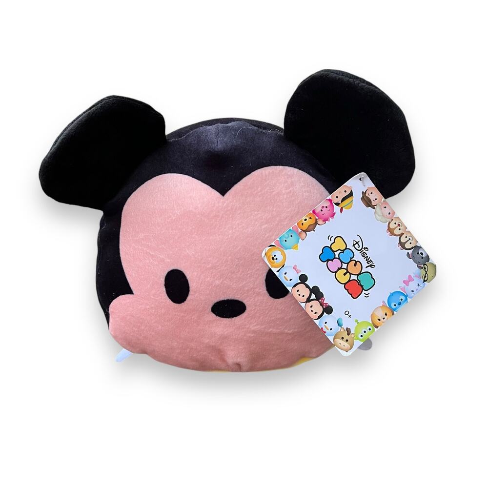 Disney Tsum Tsum Mickey Mouse Plush Stuffed Animal Pillow Red Black